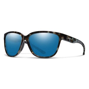 Smith Monterey Glass Sunglasses Polarized Chromapop in Sky Tortoise with Blue Mirror